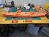 3d Printed 1/350 Wwi Hms Agincourt Dreadnought Battleship(full Hull/waterline)